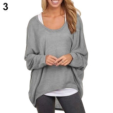 Load image into Gallery viewer, Women Long Sleeve Knitted Sweater Jumper Pullover Casual Loose Baggy Tops Blouse