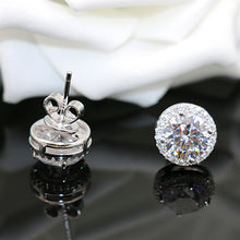 Load image into Gallery viewer, Women&#39;s Elegant Crystal Zircon Inlaid Ear Studs Platinum Plated Earrings Jewelry