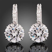 Load image into Gallery viewer, Women Dazzling Crystal Zircon Leverback Bridal Wedding Party Jewelry Earrings