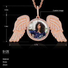 Load image into Gallery viewer, Customize This Angel Wings Medallions Custom Photo Necklace Pendant