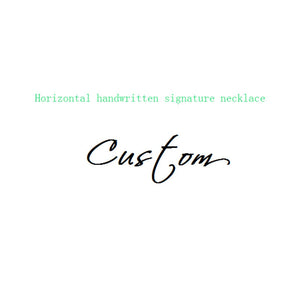 Customize This Vertical Cursive Nameplate Pendant Choker  Necklace