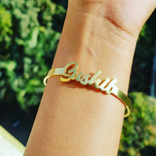 Load image into Gallery viewer, Customize This Gold Bangle Bracelets