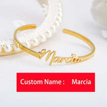 Load image into Gallery viewer, Customize This Gold Bangle Bracelets