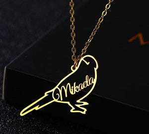 Customize This Parakeet Name Necklace Charm Link