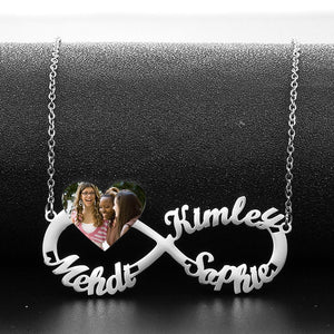 Customize This Infinity Personalized Heart Photo Necklace