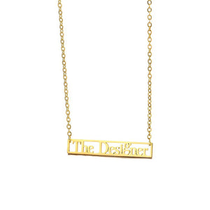 Customize This Rectangular Outline W/ Your Name Necklaces