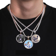 Load image into Gallery viewer, Custom Photo Memory Medallions Solid Pendant Necklace