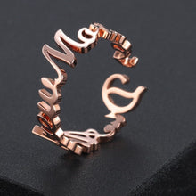 Load image into Gallery viewer, Customize This Dainty Name Ring Never Fade
