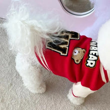Load image into Gallery viewer, Bark Varsity Jacket Clothes Cute Dog Clothes