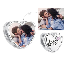 Load image into Gallery viewer, Authentic 925 Sterling Silver Bead Charm Fit Original Bracelet Bangle Custom Photo Heart Beads