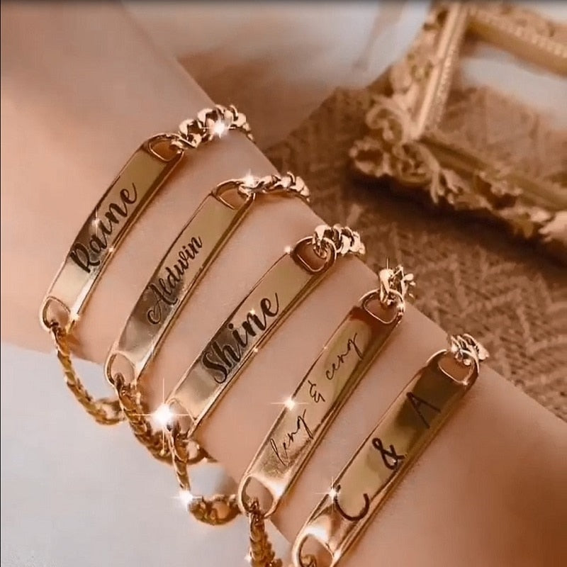 Customize This Chain Bangle Bracelet