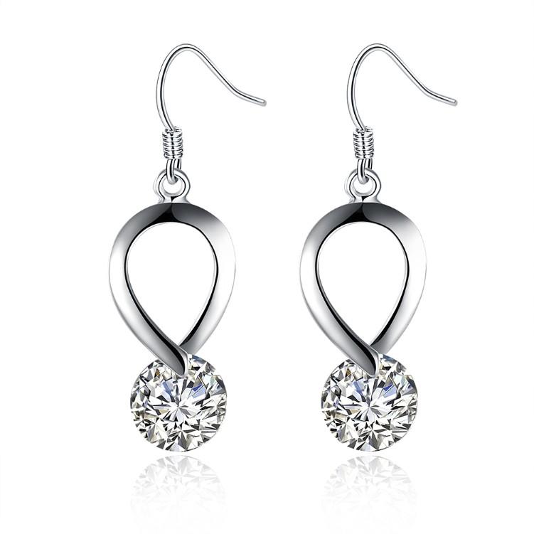 Twisted Swarovski Crystal Hook Earrings