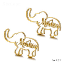 Load image into Gallery viewer, Customize This Personalized Elephant Earrings