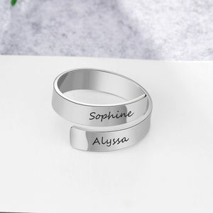 Customize This Engraved Name Adjustable Rings