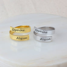 Load image into Gallery viewer, Customize This Engraved Name Adjustable Rings
