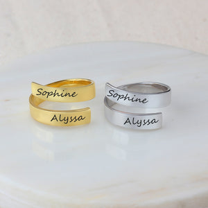 Customize This Engraved Name Adjustable Rings