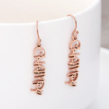 Load image into Gallery viewer, Customize This Vertical Name Dangle Earrings