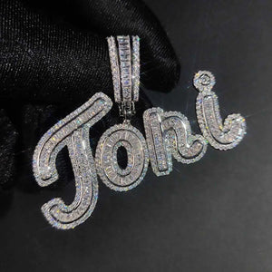 Iced Out Name Pendent