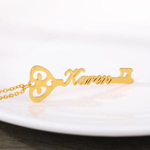 Customize This  Key Nameplate Choker Necklace