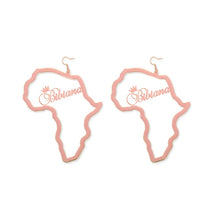 Load image into Gallery viewer, Customize This Motherland Map With Your Name Earrings