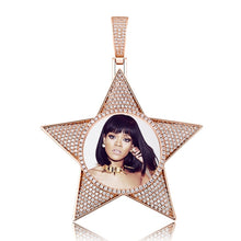 Load image into Gallery viewer, Customize This Photo Icy Pentagram Pendant Necklace