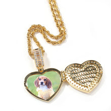 Load image into Gallery viewer, Iced Out Heart Shape Photo Locket