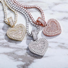 Load image into Gallery viewer, Iced Out Heart Shape Photo Locket