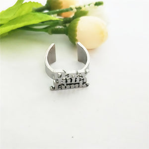 Customize This Wide Multiple Names Rings  Women Men Adjustable