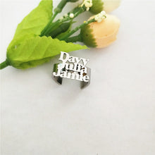 Load image into Gallery viewer, Customize This Wide Multiple Names Rings  Women Men Adjustable