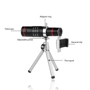 Telescope Phone Camera Lens with Tripod Clip ¹