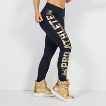 Load image into Gallery viewer, Women&#39;s Sporty Legging - Letter, Print Mid Waist Black M L XL / Skinny