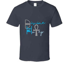 Load image into Gallery viewer, Divine Hotep Grey Blue Signature Collection T Shirt / Hat