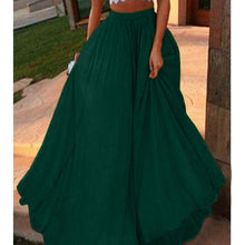 Load image into Gallery viewer, Vacation Vibes!  Maxi Swing Skirts - Solid Colored Chiffon Black Wine Yellow S M L