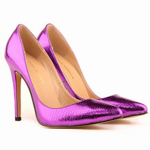 Load image into Gallery viewer, Sweet Colorful Serpentine Pointed Toe Thin High Heels