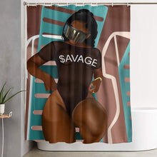 Load image into Gallery viewer, Unique African American Art Shower Curtains Waterproof Fabric Bathroom Curtain