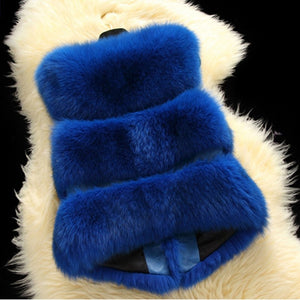 Thick Warm Fox Fur High Quality Fashion V-Neck Short Faux Fur Vest Waistcoat