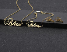 Load image into Gallery viewer, Customize This Say My Name Necklace Earrings Bracelet Set