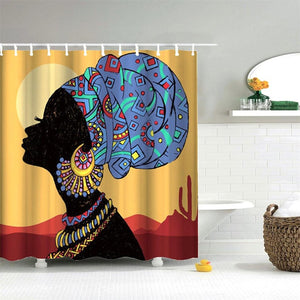 Unique African American Art Polyester Fabric  Shower Curtain