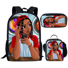 Load image into Gallery viewer, Unique Afro Magic  Bags Sets Bookbags