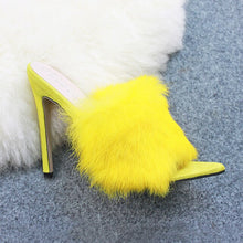 Load image into Gallery viewer, Luxury Cotton Candy Real Fox Fur  High Heel Sandal Woman