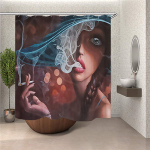 Unique African American Art Shower Curtains Waterproof Fabric Bathroom Curtain