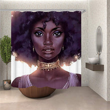 Load image into Gallery viewer, Unique African American Art Shower Curtains Waterproof Fabric Bathroom Curtain