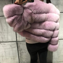 Load image into Gallery viewer, Colorful Natural Genuine Fur Jackets Coats 5 Row Short Outerwear