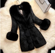 Load image into Gallery viewer, Who Gon Check Me? High-End Imitation Rabbit Hair Long Coat  7 Color Plus Size 6XL