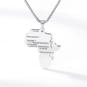 Customize This Africa Map Necklace Pendant
