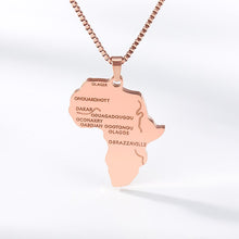 Load image into Gallery viewer, Customize This Africa Map Necklace Pendant