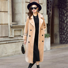 Load image into Gallery viewer, Real Fur 100% Wool Sheep Shearling Fur Jacket Women Coat