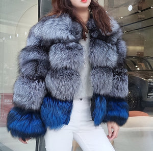 Real fox fur Natural Fur Vest Short Luxury coat