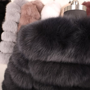 Real fox fur Natural Fur Vest Short Luxury coat