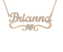 Load image into Gallery viewer, Customize This Heart W/ Name Bling Necklace